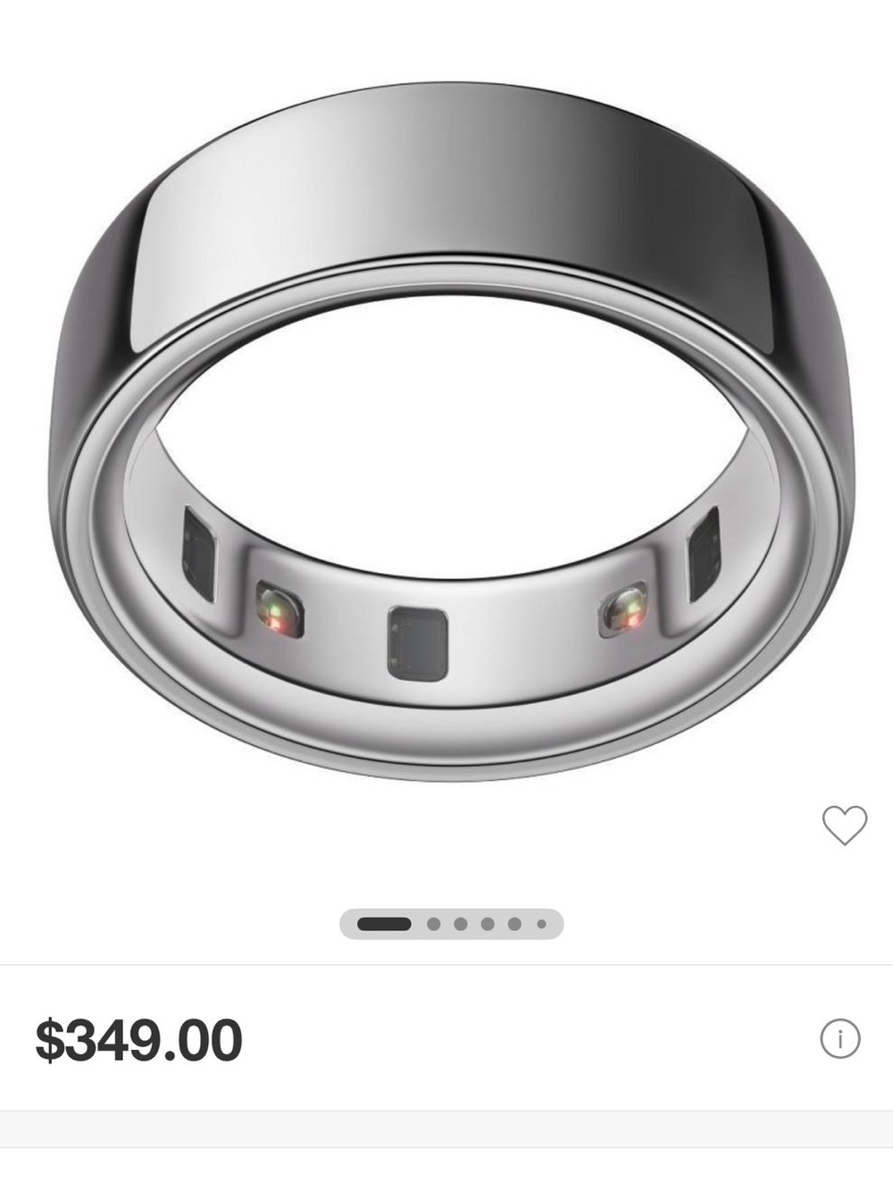OURA Ring 4 Silver Size 8